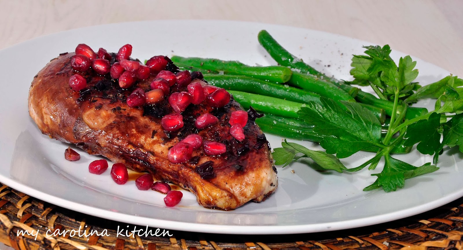 My Carolina Kitchen Pomegranate Glazed Chicken