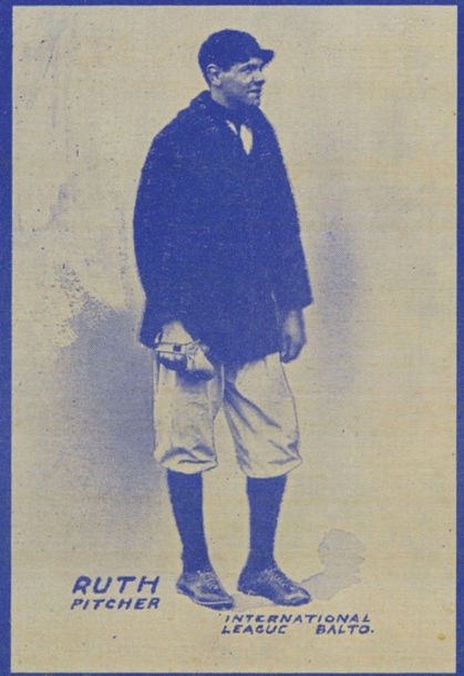 Baseball card showing Ruth as a Baltimore Oriole, 1914