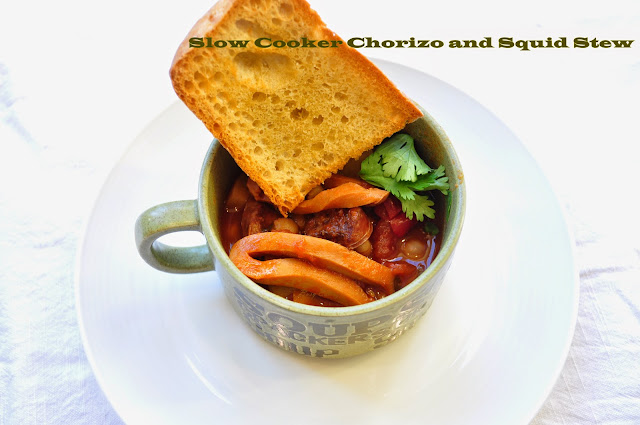 slow cooker chorizo and squid stew