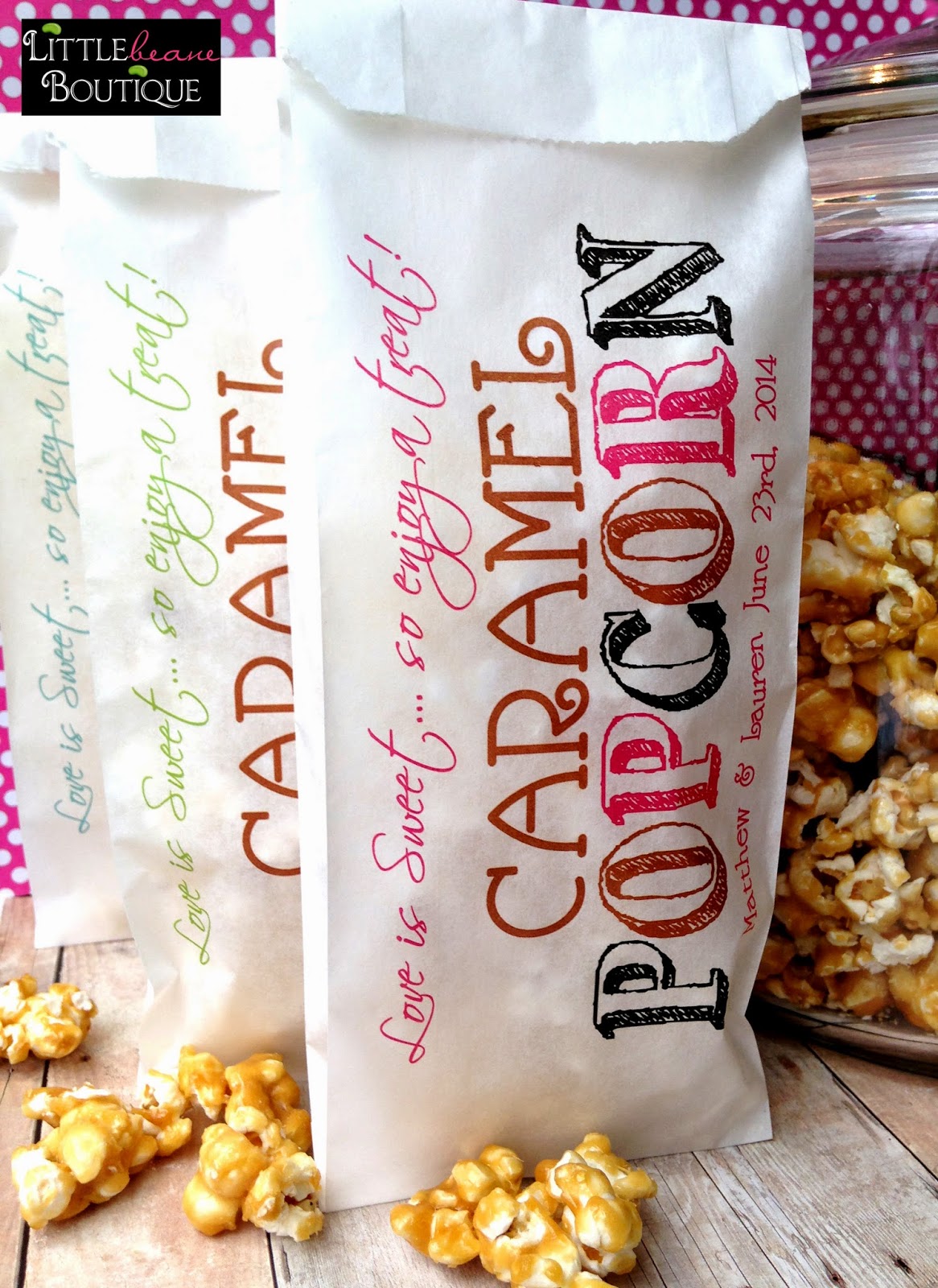 Littlebeane Boutique NEW Caramel Corn Bags.. and Recipe!