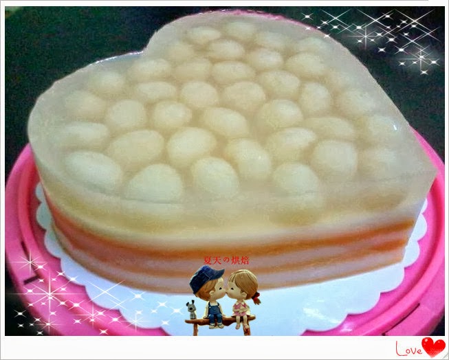 夏天の烘焙 Papaya Longan Jelly Cake