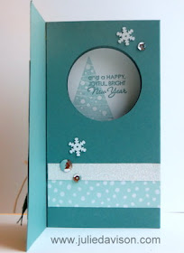 Stampin' Up! Festival of Trees Diorama Card (inside) -- check site for tutorial #stampinup www.juliedavison.com