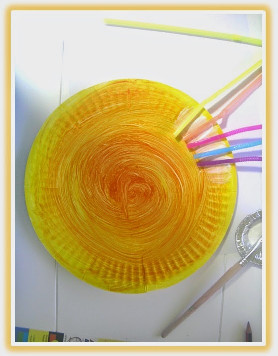 Paper Plate Sun Craft: Tuesday Art Linky Paper Plate Sun Craft: Tuesday Art Linky