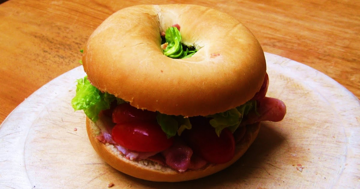 The Daily Blagel Classics Bacon Lettuce and Tomato with a twist.