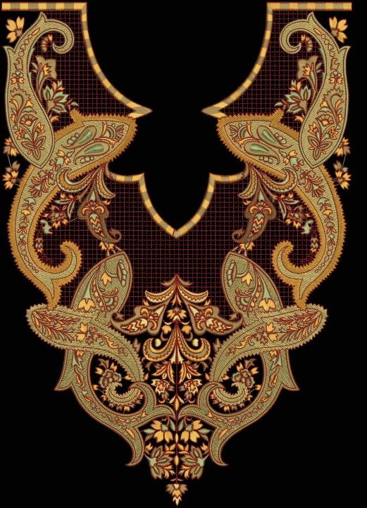 Necklines for salwar kameez  ladies dress embroidery design  machine