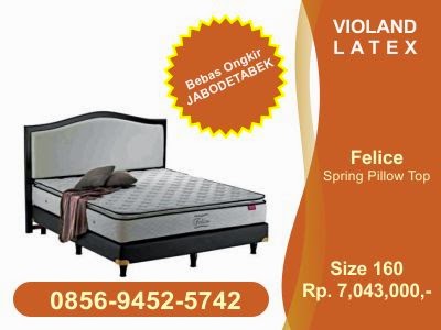 Jual Spring Bed, kasur Latex Merk Violand Tipe Felice di Jakarta, Bogor, Depok , Tangerang, Bekasi