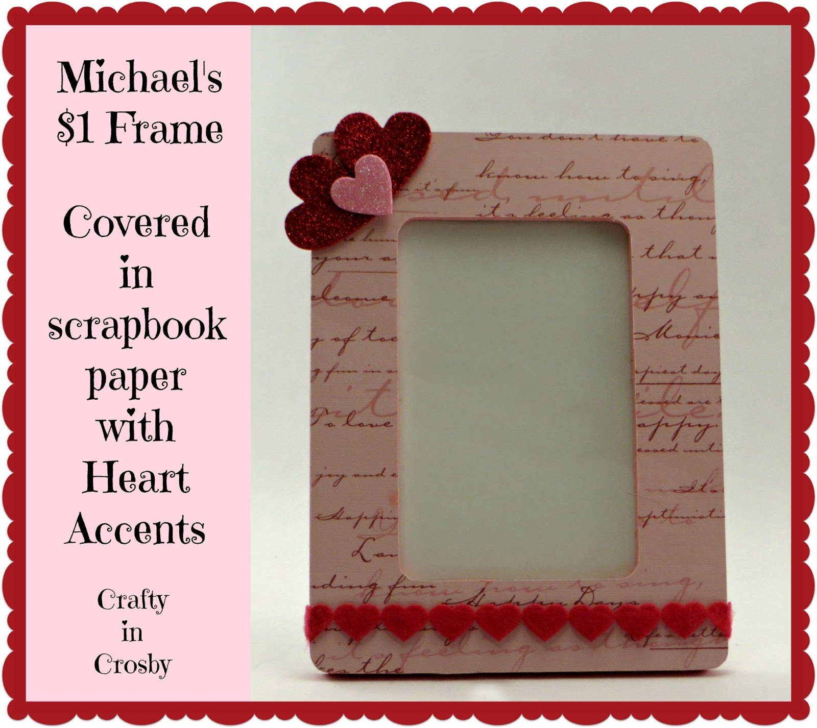 Crafty in Crosby Scrapbook Paper Covered Frames