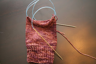 K-Line: Two Socks, One Week: Knitting the Heel Flap