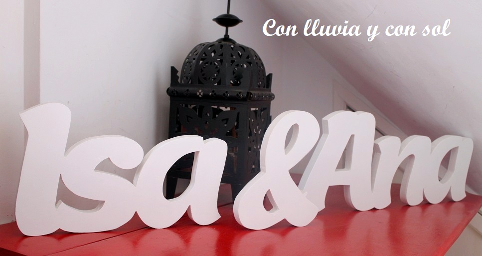 Con lluvia y con sol NOMBRES DE MADERA BODA DE ISA & ANA