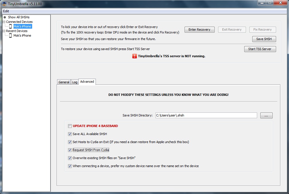 How To Save SHSH Blobs Using TinyUmbrella Keyables