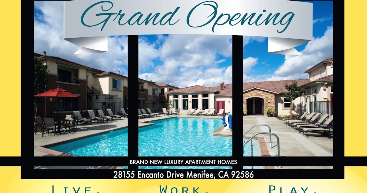 Avila Apartment Homes Grand Opening Tomorrow Menifee 24/7