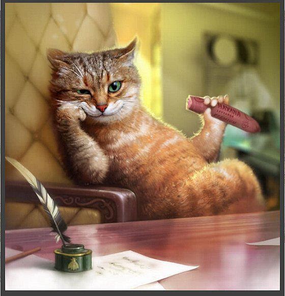 Scrollwork When your boss is a cat