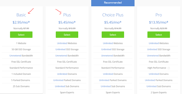 Bluehost Pricing