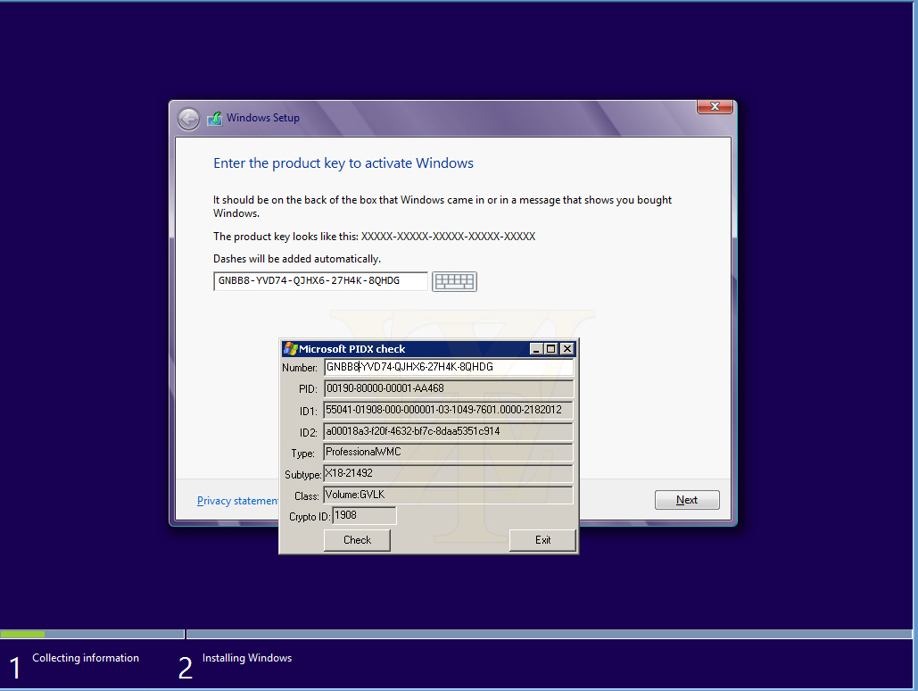 Serial Windows 8 Professional 64