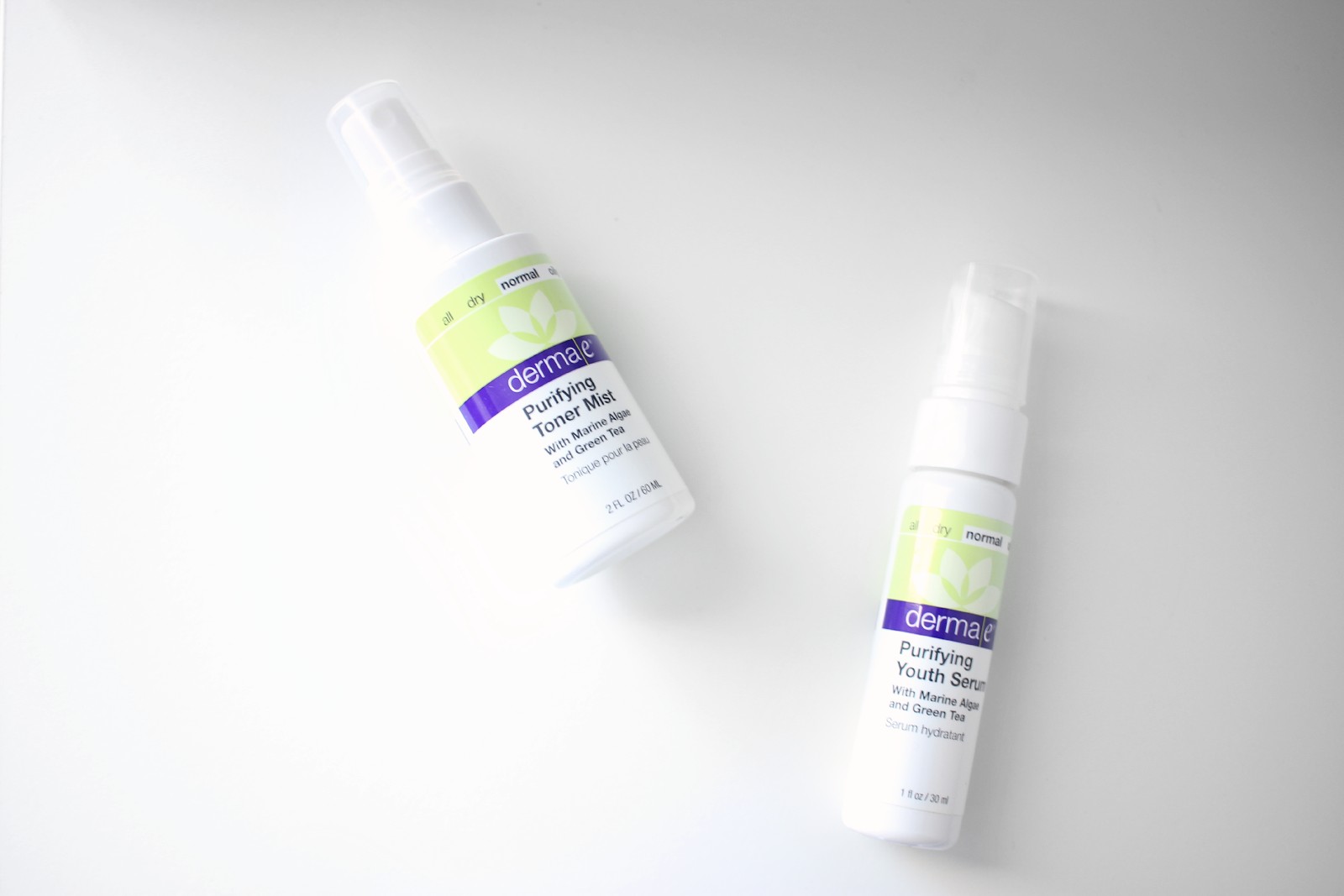 Review derma e Purifying Toner Mist and Youth Serum Laura Neuzeth