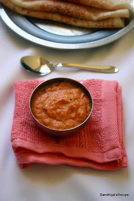 Sandhiya's Cookbook Kara Chutney Vengaya Chutney Onion Chutney