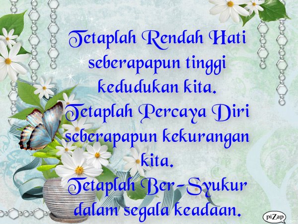 setetes embun: Rasa Percaya Diri Perlu Sikap Rendah Hati