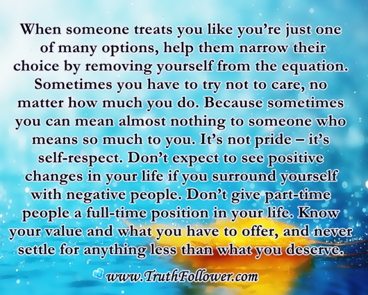 never settle for anything less than what you deserve