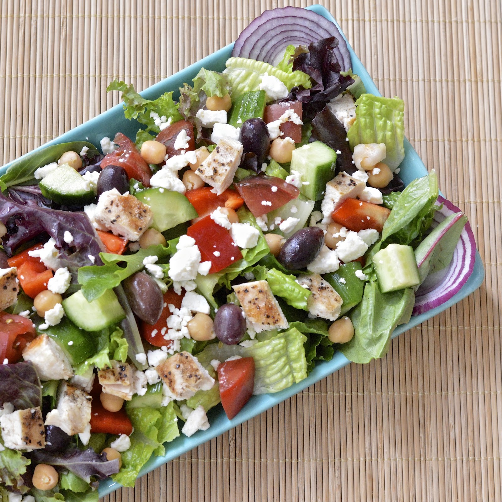 Loaded Greek Salad with Tzatziki Dressing Virtually Homemade Loaded