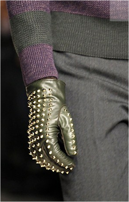 Burberry, studded, gloves, 