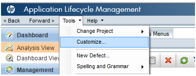 Customize in ALM Customize in ALM