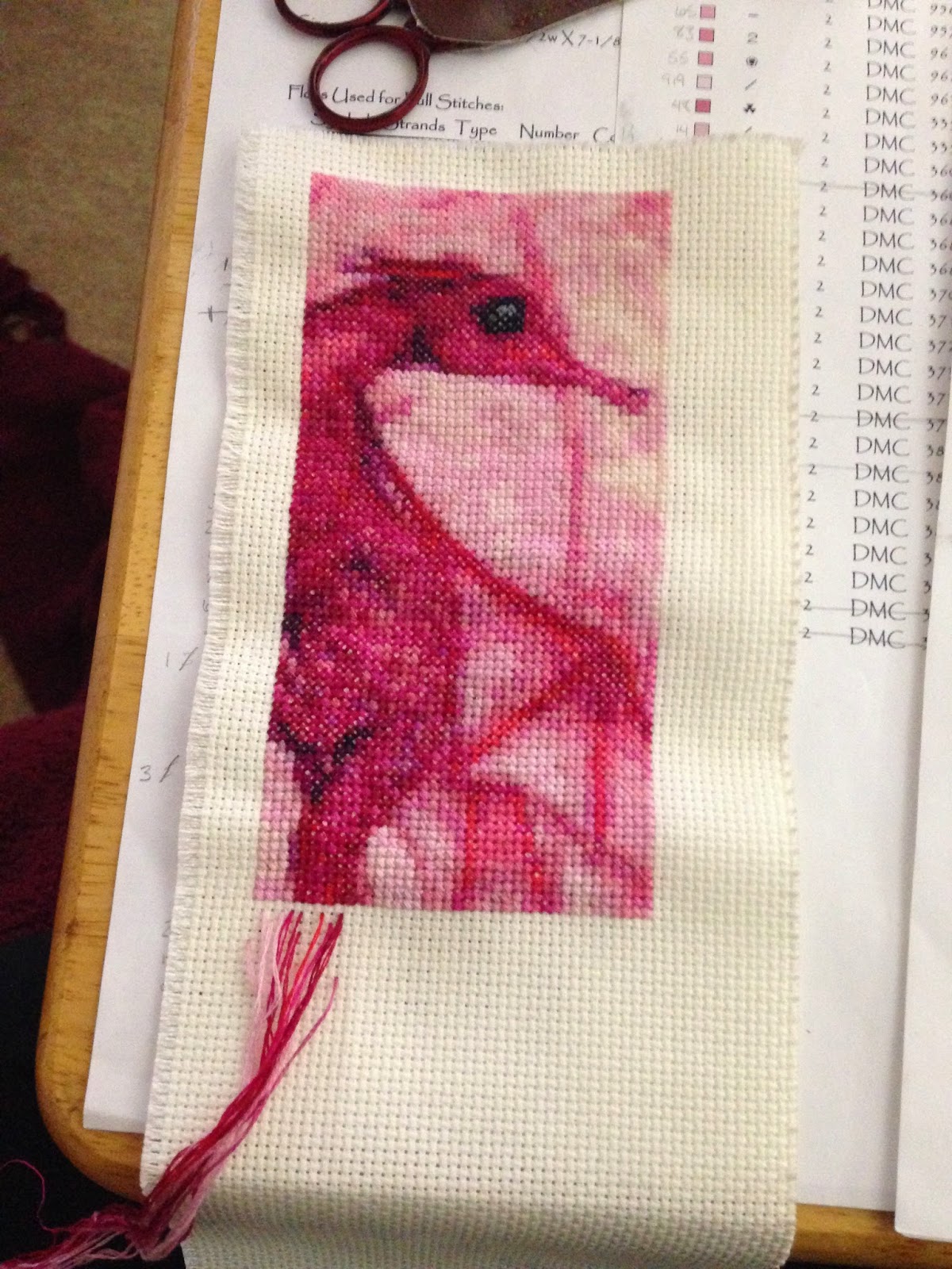 Catchnaomi creations Dragon cross stitch WIP