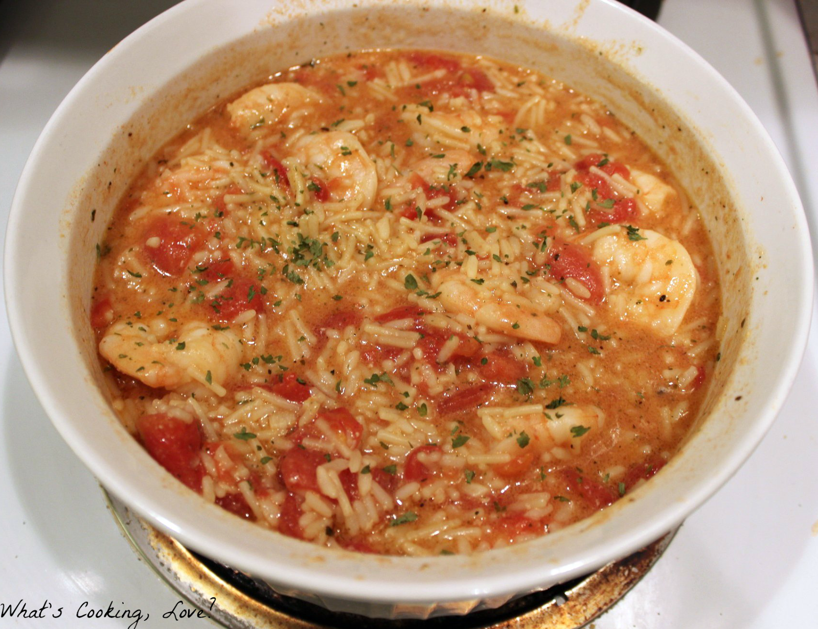 Easy Rice with Shrimp and Tomatoes & Giveaway Whats Cooking Love?