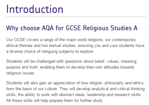 AQA RS GCSE