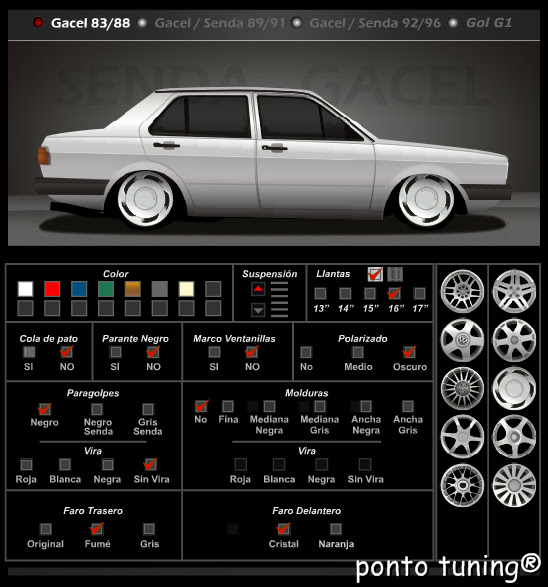 Crie seu Gol G4, Crie seu Carro