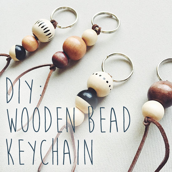 Forks on the Right DIY Wooden Bead Keychain