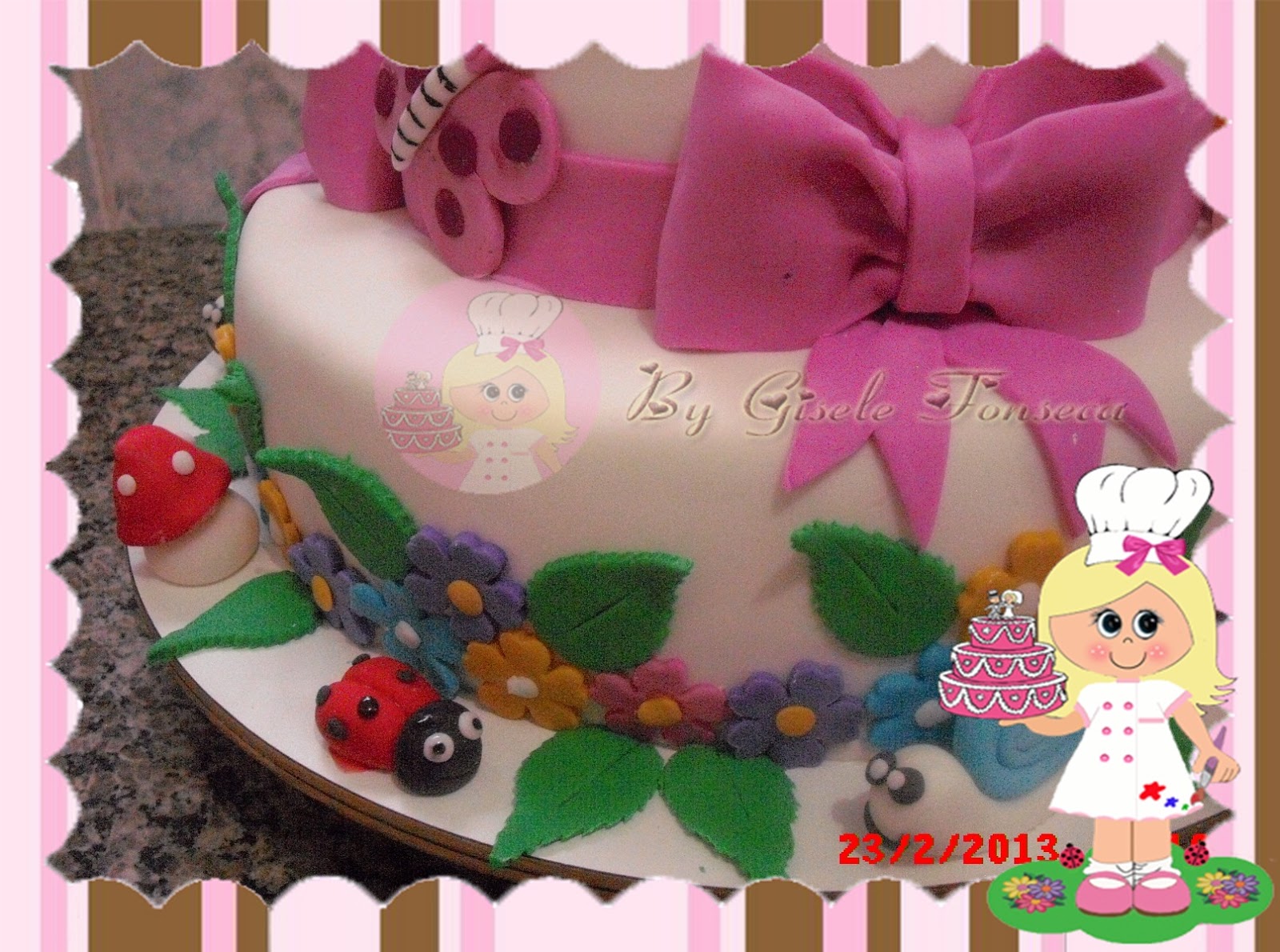 Doces e travessuras da gigi Bolo artístico do Jardim Encantado Doces e travessuras da gigi Bolo artístico do Jardim Encantado