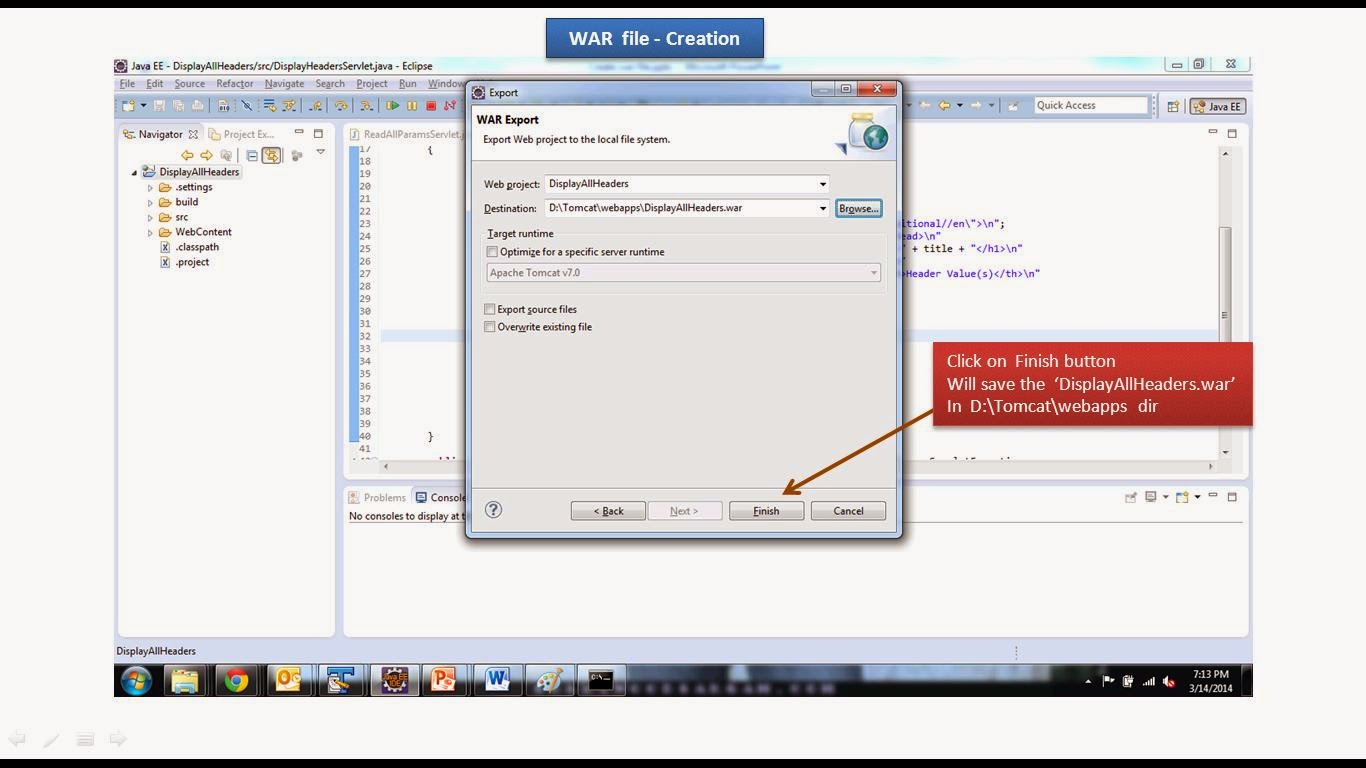 JAVA EE Eclipse WAR file creation