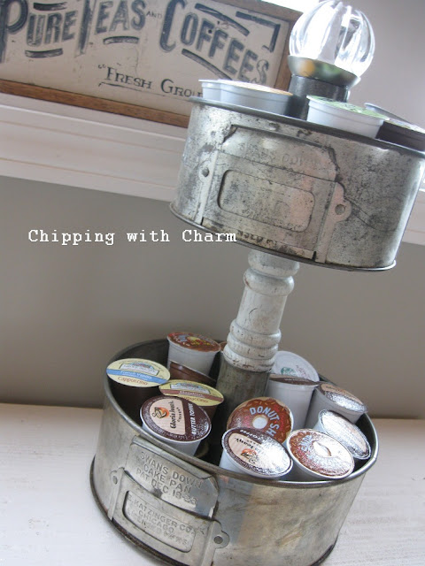 Chipping with Charm:  Stacked Pans for K-cups...http://chippingwithcharm.blogspot.com/