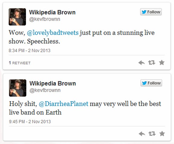 Wikipedia Brown Speaketh The Truth- Diarrhea Planet and The Lovely Bad Things together Again!