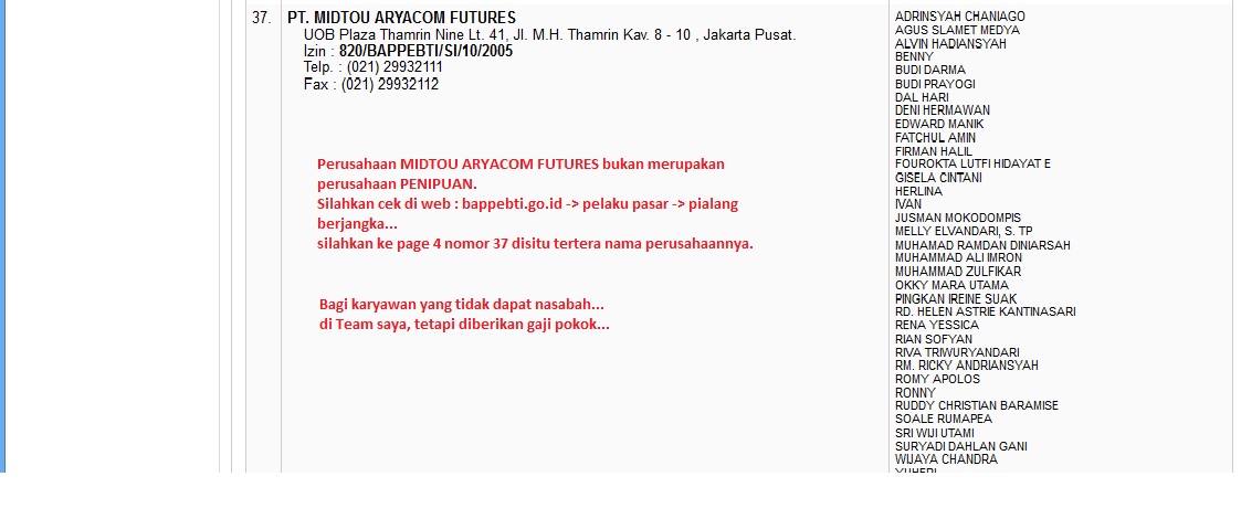 Gaji pt midtou group