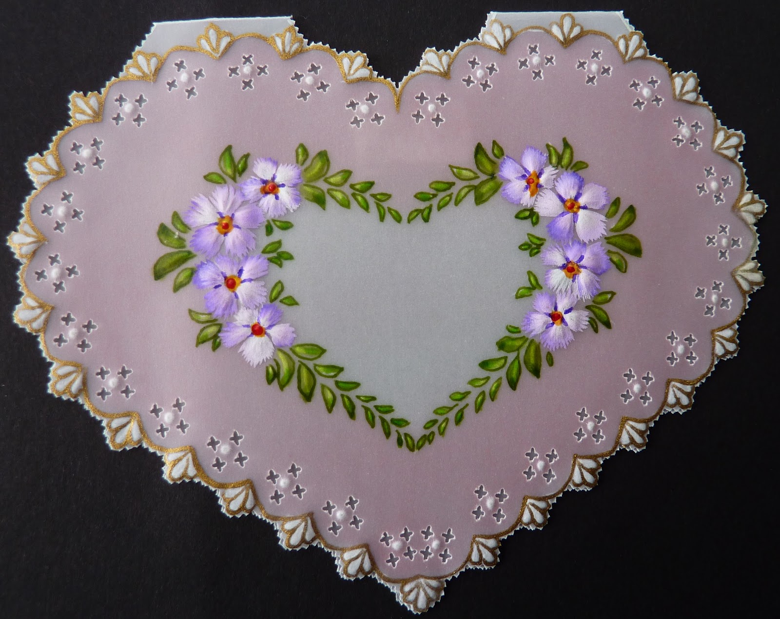 Craftetter Parchment Heart Card