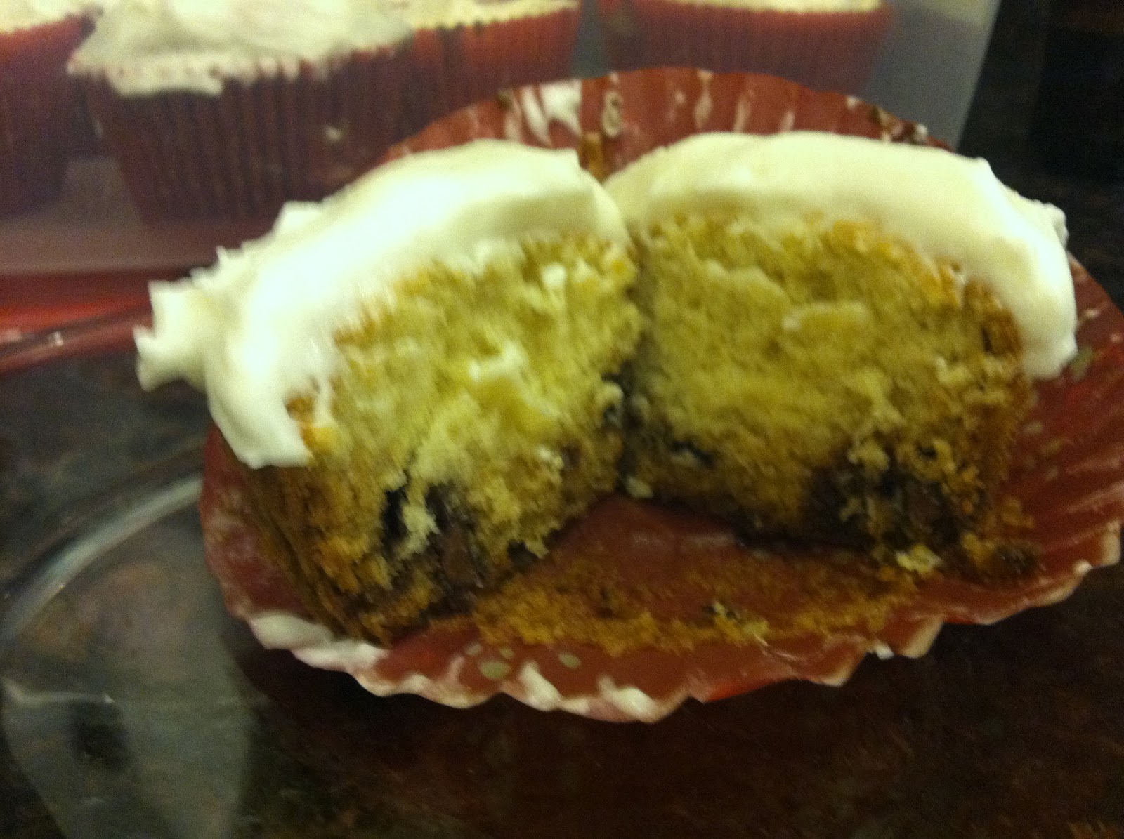 That Girl Can Bake Cookie Bottom Cupcakes with "Magic" Chocolate Frosting