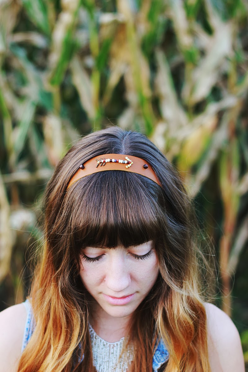 a bit of sunshine leather headband with The Merrythought