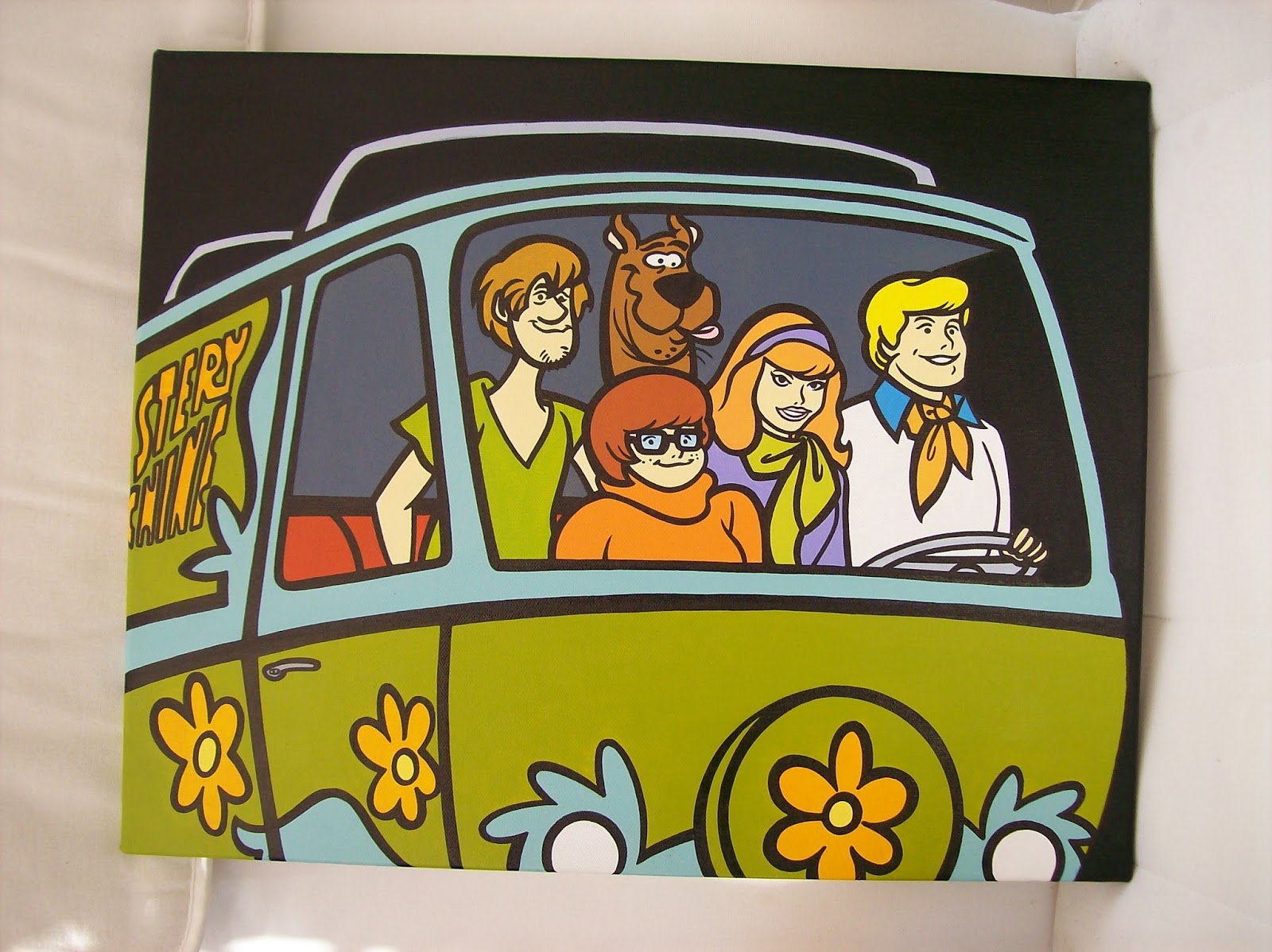 Jdtoonart Cartoon and Comic pop art Paintings Mystery Machine