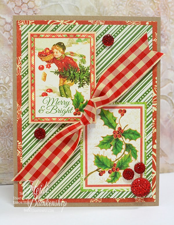 New york christmas cards Embellished Dreams: The Stamp Simply Ribbon Store - 12 Days of CAS Christmas - Merry & Bright