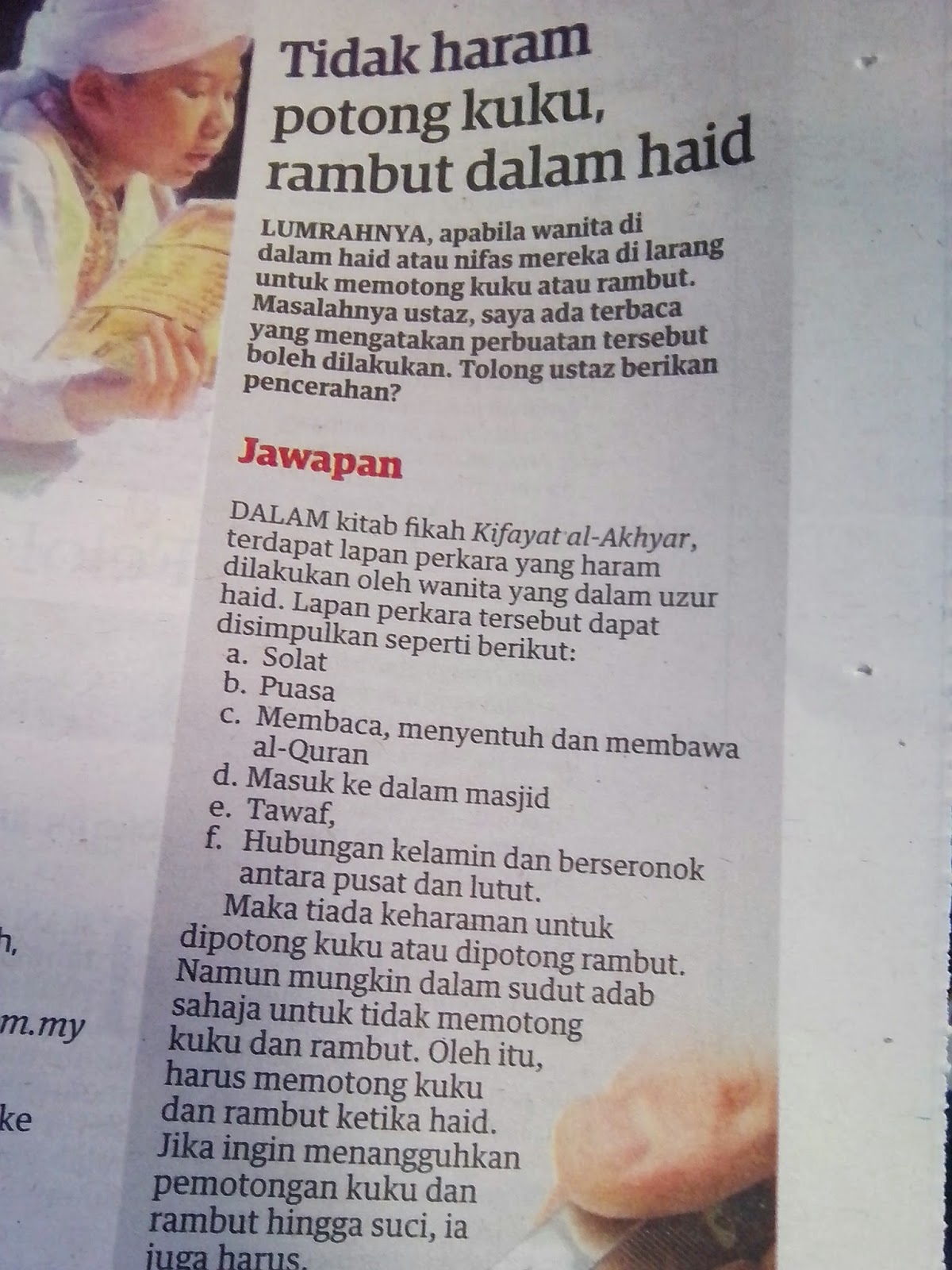 Three Perfecto Happiness Fabulous Potong Kuku Dan Rambut Ketika Haid