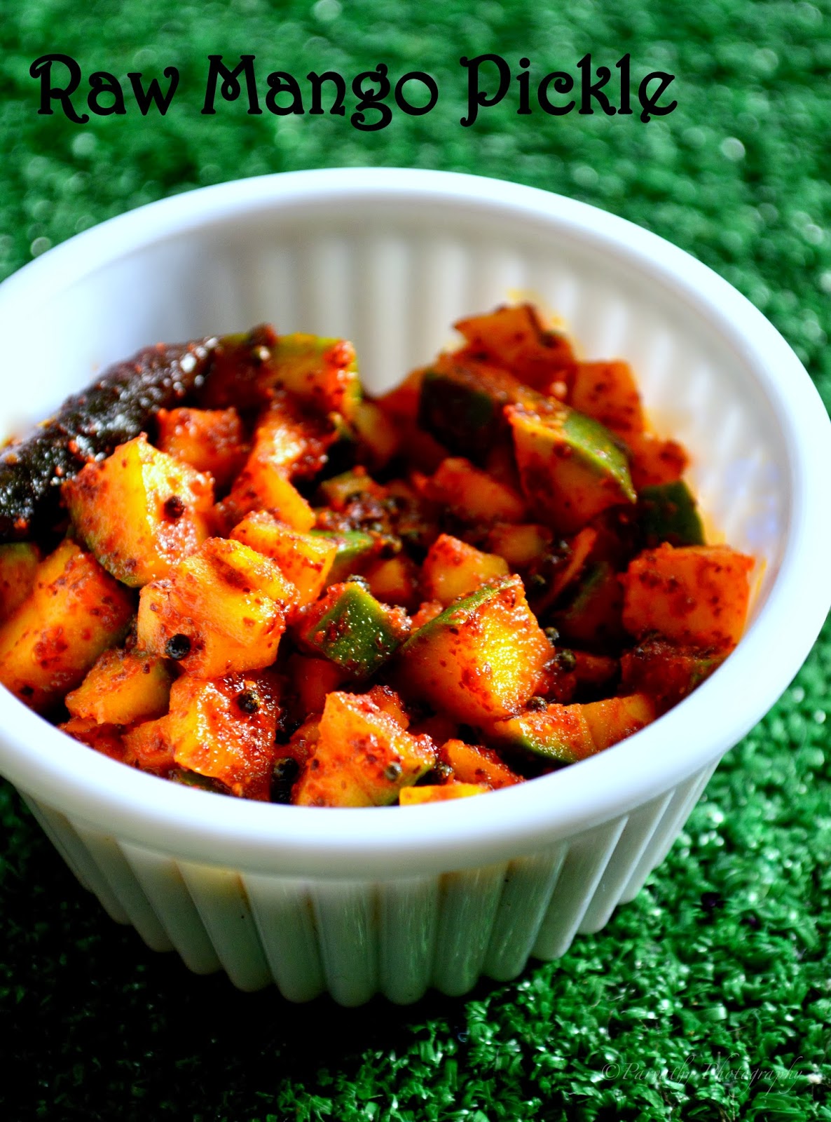 Paru's Kitchen Raw Mango Pickle Cut Mango Pickle Instant Mango Pickle