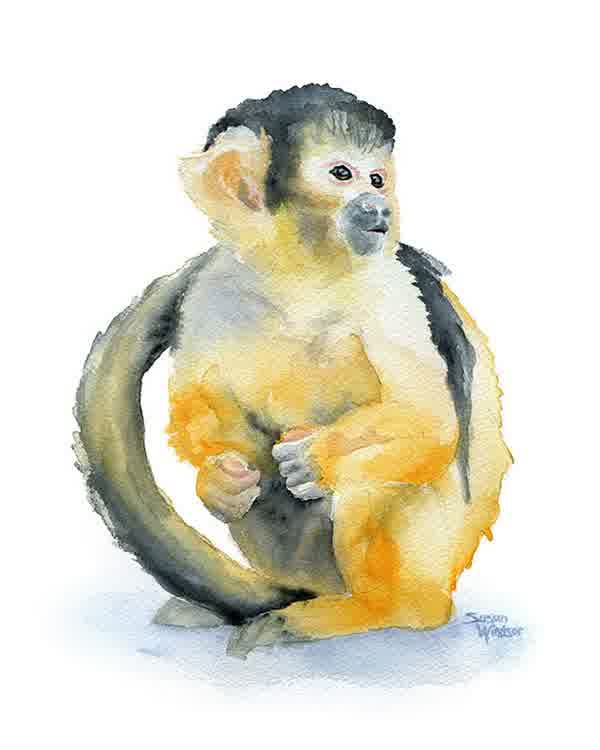 animal watercolour paintings ~ easy arts and crafts ideas