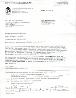 Having never heard back from Bill Spears, I assumed he gave the job to someone else. Then I got this notice.