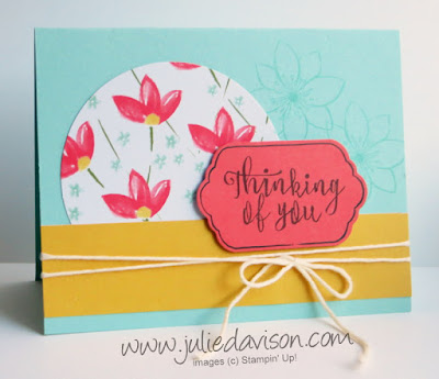 Stampin' Up! Paper Pumpkin October 2015 Blissful Bouquet alternative card design #paperpumpkin www.juliedavison.com