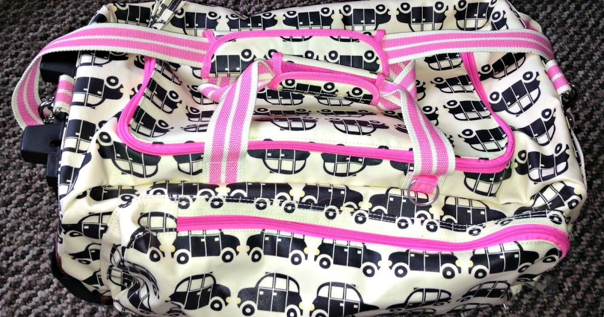 pink lining suitcase