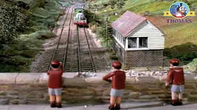 Whistle and Sneezes Thomas and friends Henry the tank engine railway carriage coach at the bridge