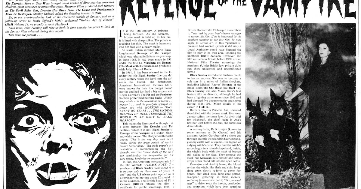 The Collinsport Historical Society Hammer Halls of Horror looks at "Revenge of the Vampire
