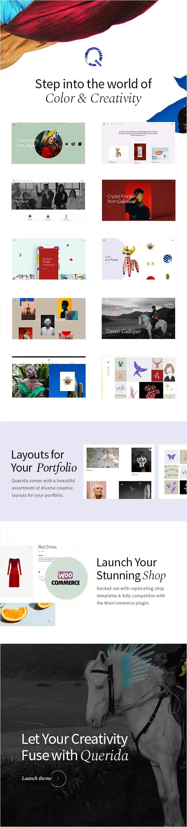 Querida V1.1.1 Wordpress Theme Main Features Of Querida - Creative Agency Theme