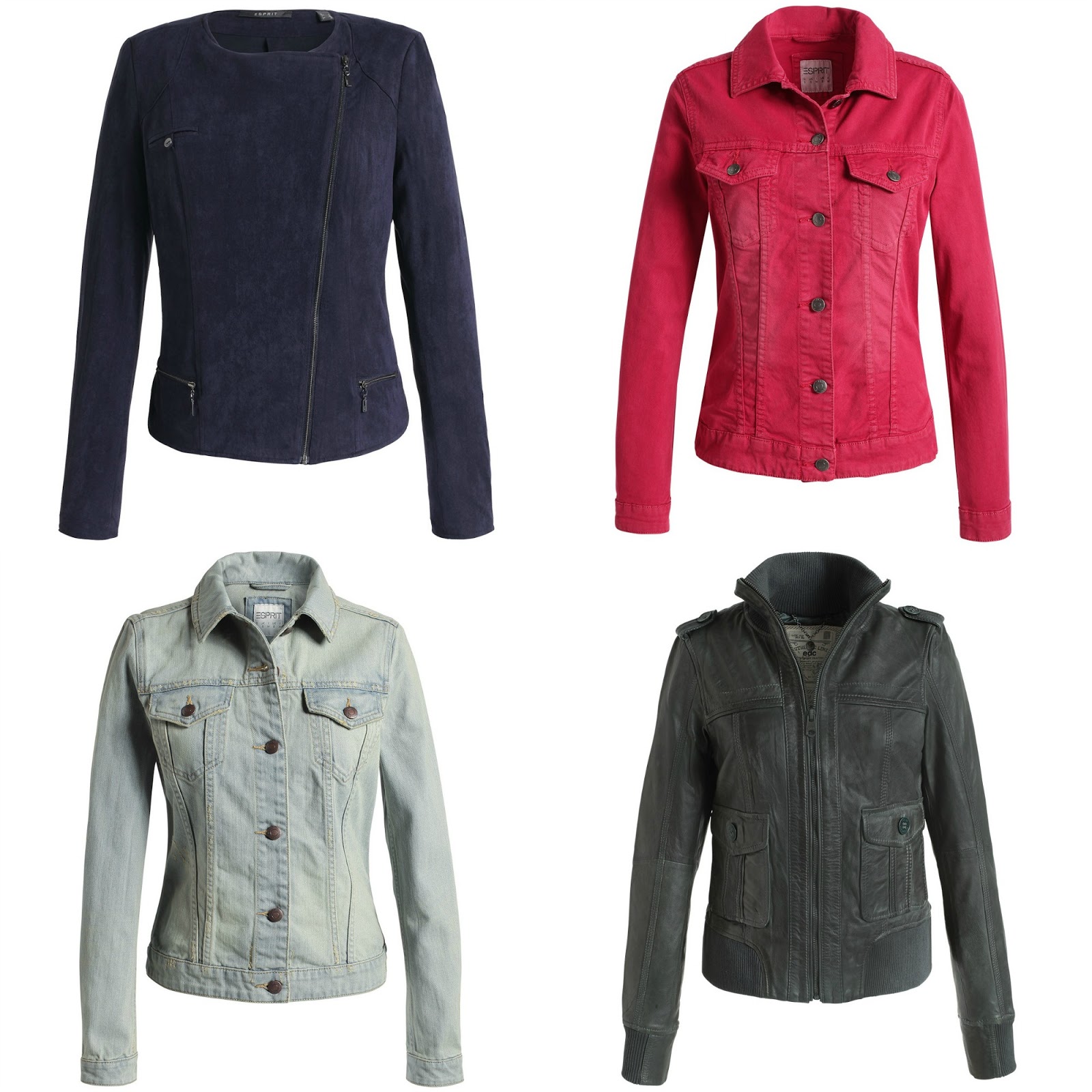 Esprit studded denim jacket Bayberry Chic